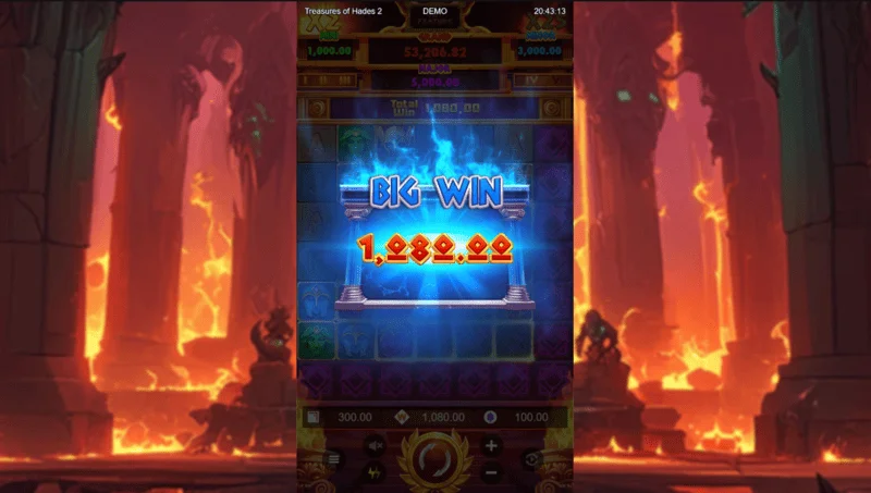 Treasures of Hades 2 — Rectangle Games के स्लॉट में विस्तारित 7x7 ग्रिड पर एक बड़ी जीत